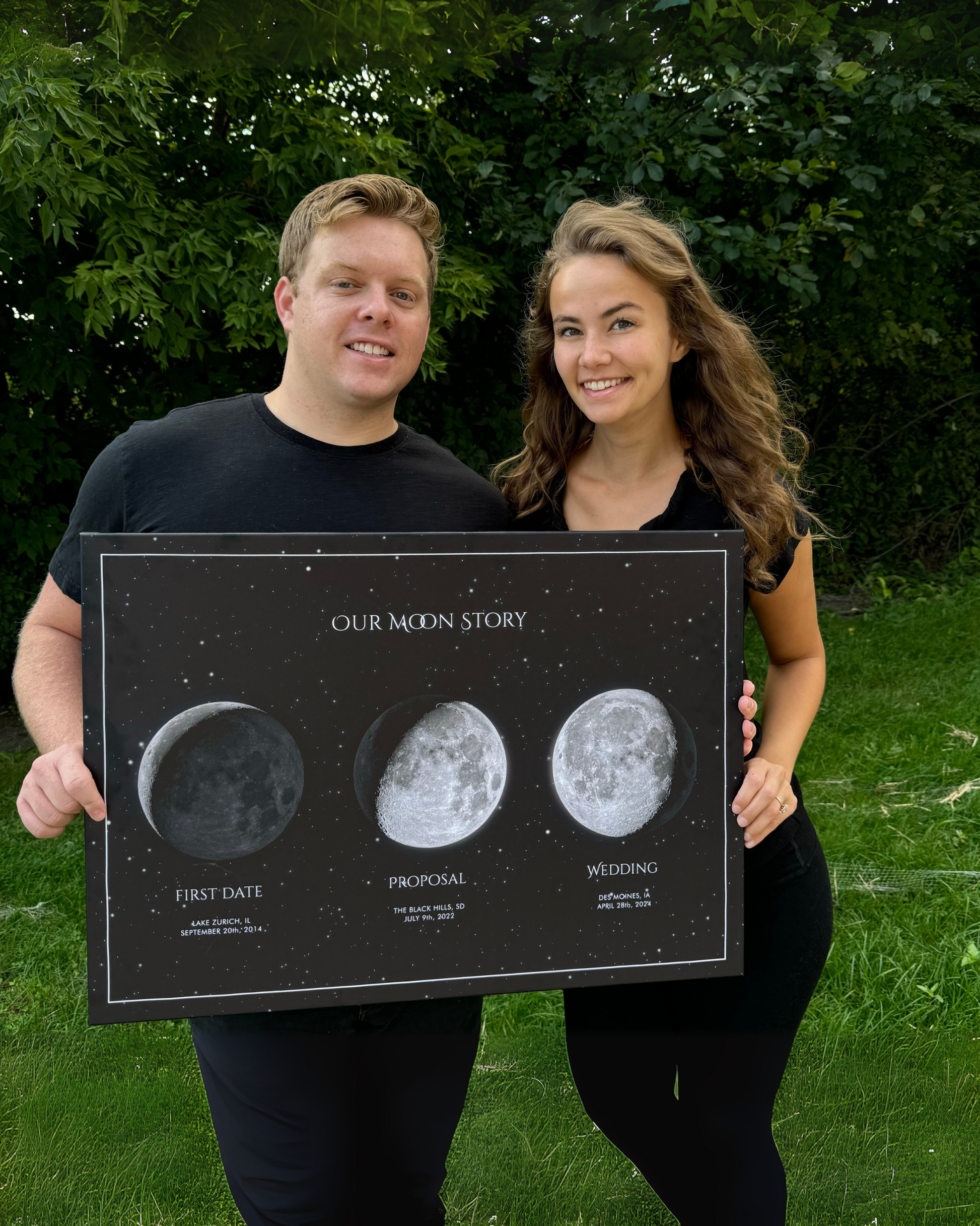 Dark-toned wall art featuring multiple moon phases in a neutral color palette, ideal for modern decor